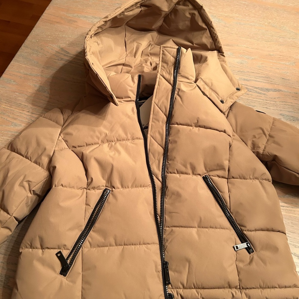 Roxy hooded beige short puffer - Picture 4 of 6